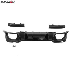 bmw 3 series g20 rear bumper diffuser without led light 2018+