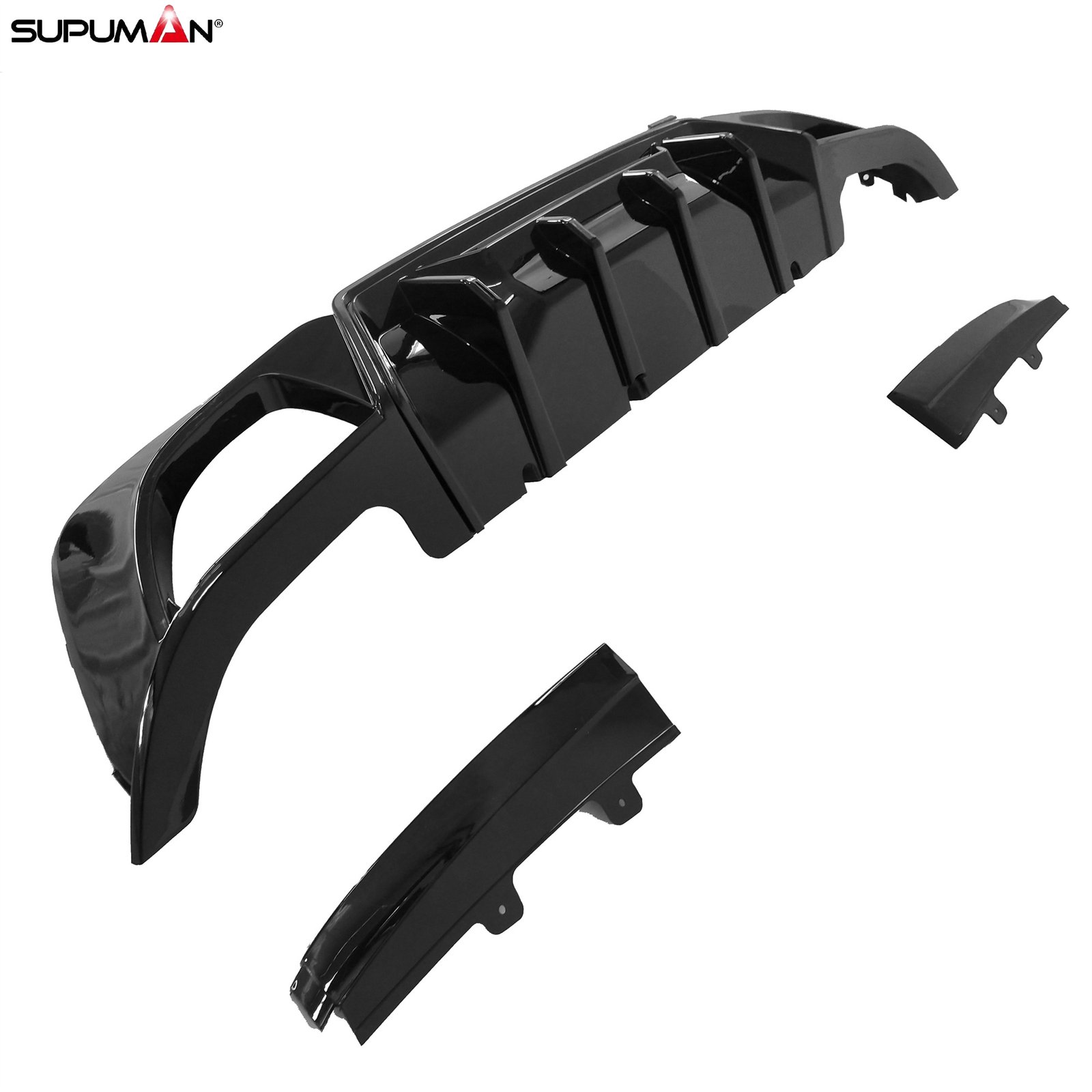 bmw 3 series g20 rear bumper diffuser without led light 2018+ - Image 2