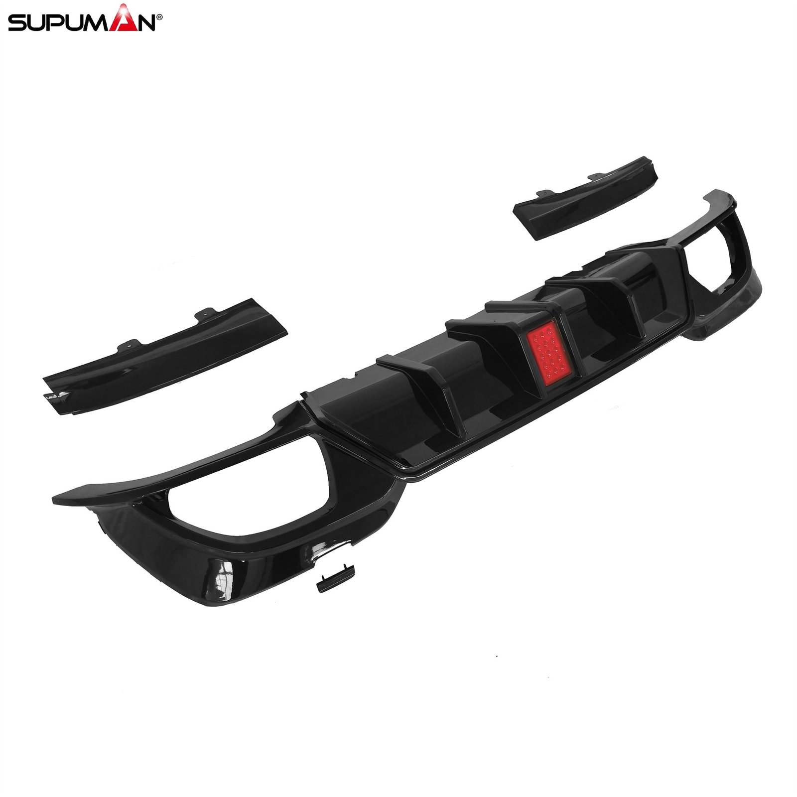 bmw 3 series g20 rear bumper diffuser Competition style with led light 2018+ - Image 6