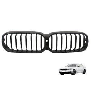 bmw 5 series g30 g38 front grille Single line single hole gloss black style 2016-2023