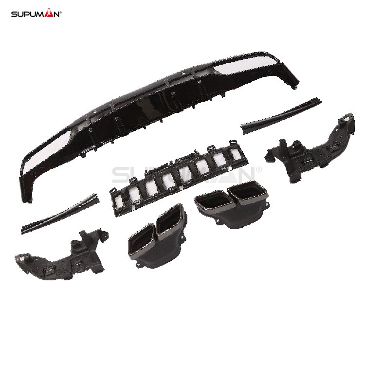 Mercedes Benz c class w205 coupe AMG 2 door rear bumper diffuser 2015-2019