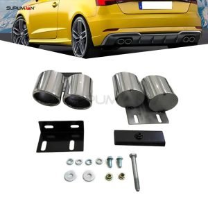 audi a3 s3 style rear exhaust pipe 2013-2020