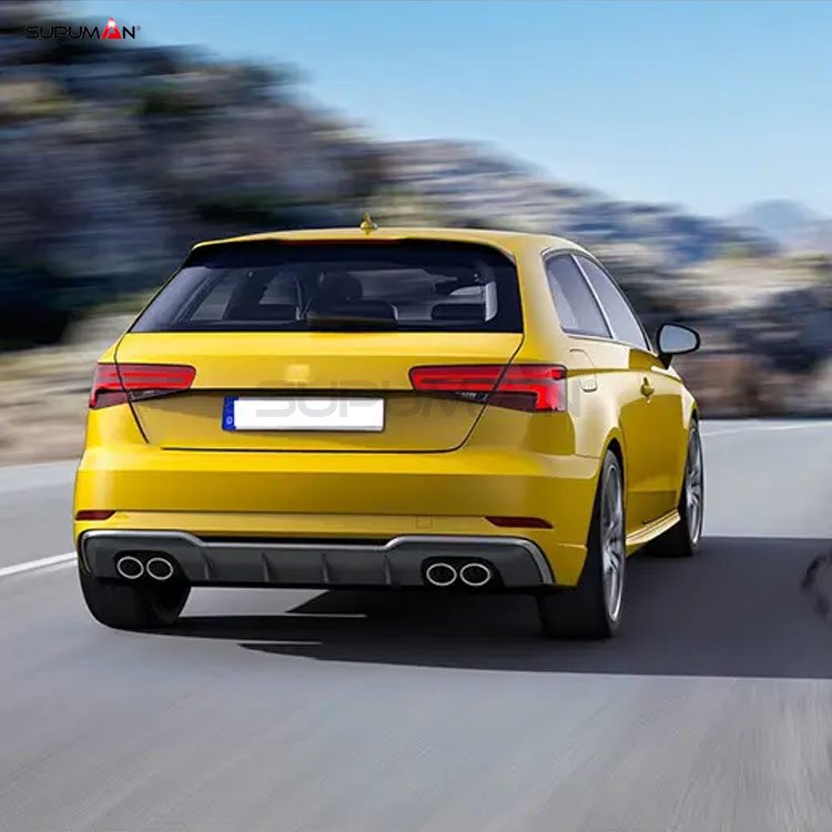 audi a3 s3 style rear exhaust pipe 2013-2020 - Image 4