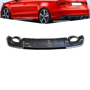 audi a3 rs3 style rear diffuser 2013-2016
