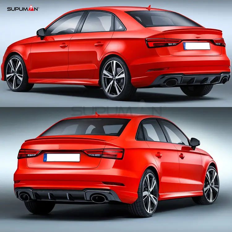 audi a3 rs3 style rear diffuser 2013-2016 - Image 5