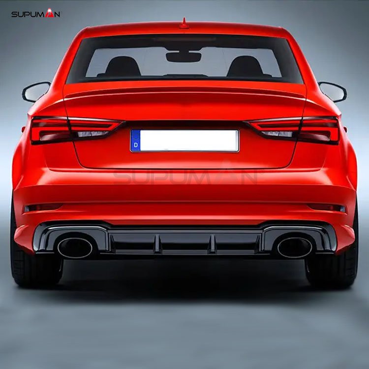 audi a3 rs3 style rear diffuser 2013-2016 - Image 2