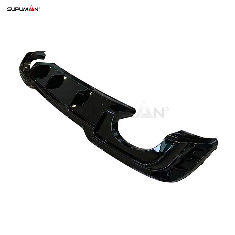 audi a3 s series rs3 style rear diffuser 2017-2020 - Image 4