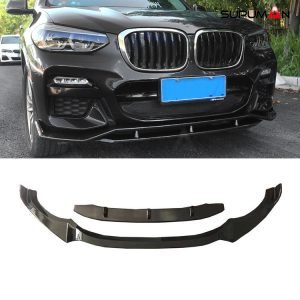 bmw x3 g01 g02 g08 x3m style gloss black front bumper lip 2017-2024