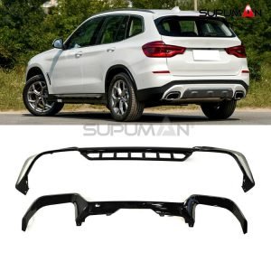 bmw x3 g01 g02 g08 x3m style gloss black rear diffuser 2017-2024