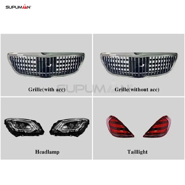 Mercedes Benz s class w221 upgrade to w222 Maybach body kit 2006-2013 - Image 6