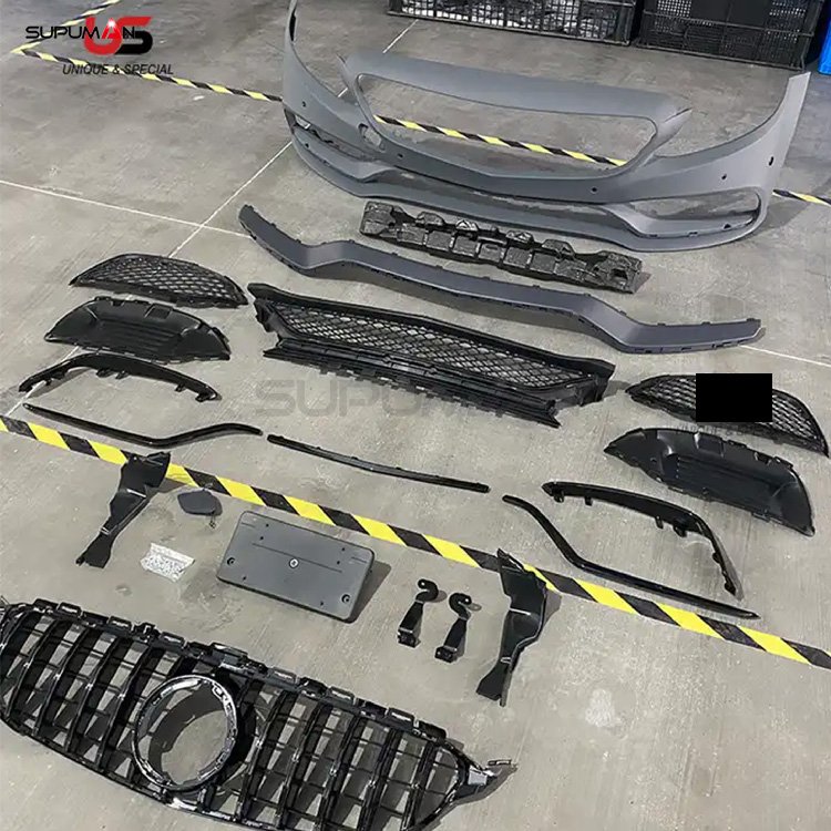 Mercedes Benz c class w205 2015-2020 upgrade to amg gt 2016 body kit - Image 2