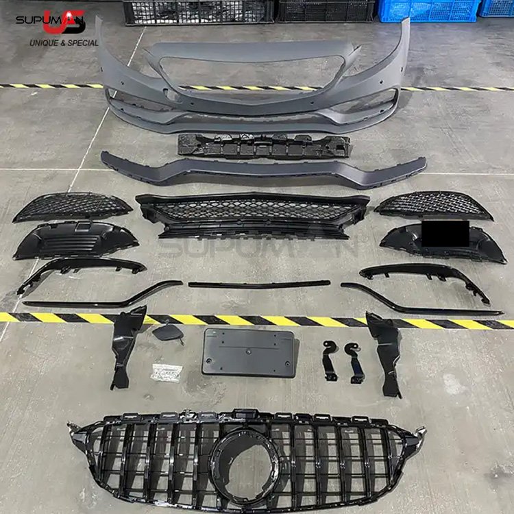 Mercedes Benz c class w205 2015-2020 upgrade to amg gt 2016 body kit - Image 6