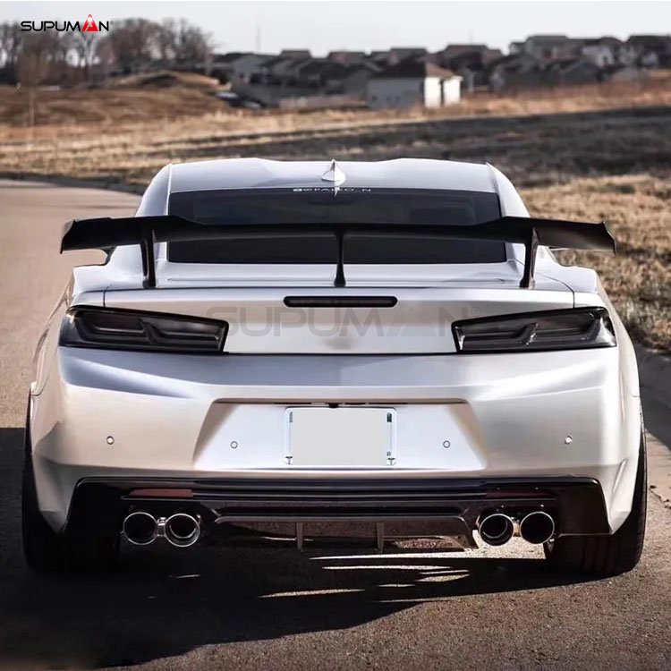 Chevrolet Camaro zl1 rs style double air outlet rear diffuser 2016-2022 - Image 3