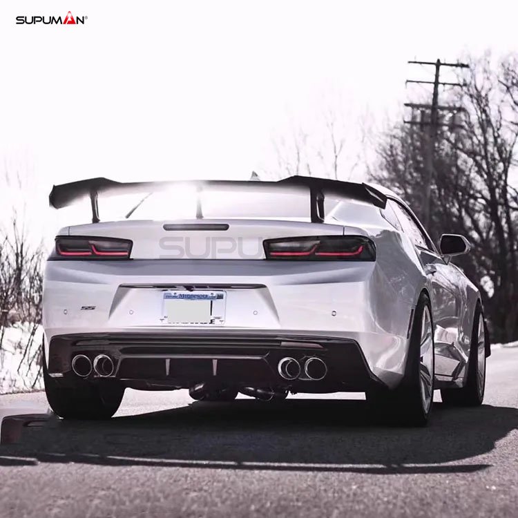 Chevrolet Camaro zl1 rs style double air outlet rear diffuser 2016-2022 - Image 2